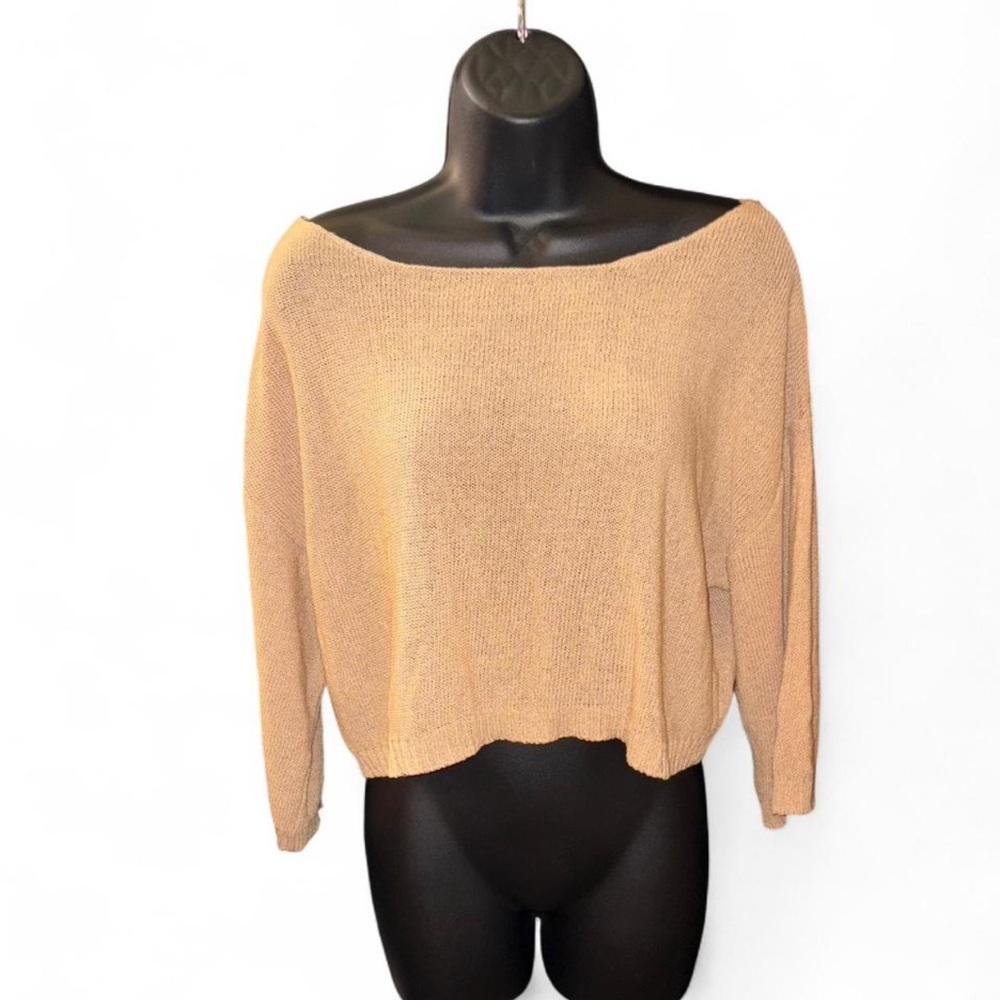Forever 21 Off-the-Shoulder Tan Sweater